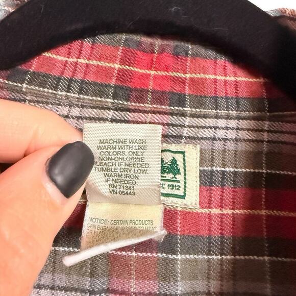 LL Bean Sz XLT Plaid Button Down Shirt‎ Outdoor Cabincore Preppy - Picture 8 of 16